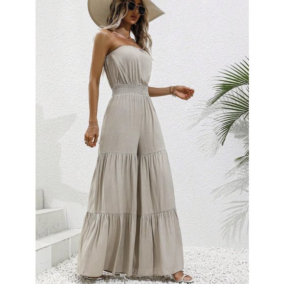 Ruffle Hem Tube Jumpsuit - Picture 7 of 7